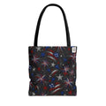 Fireworks Pattern - 4th of July - All Over Print Tote Bag - Black