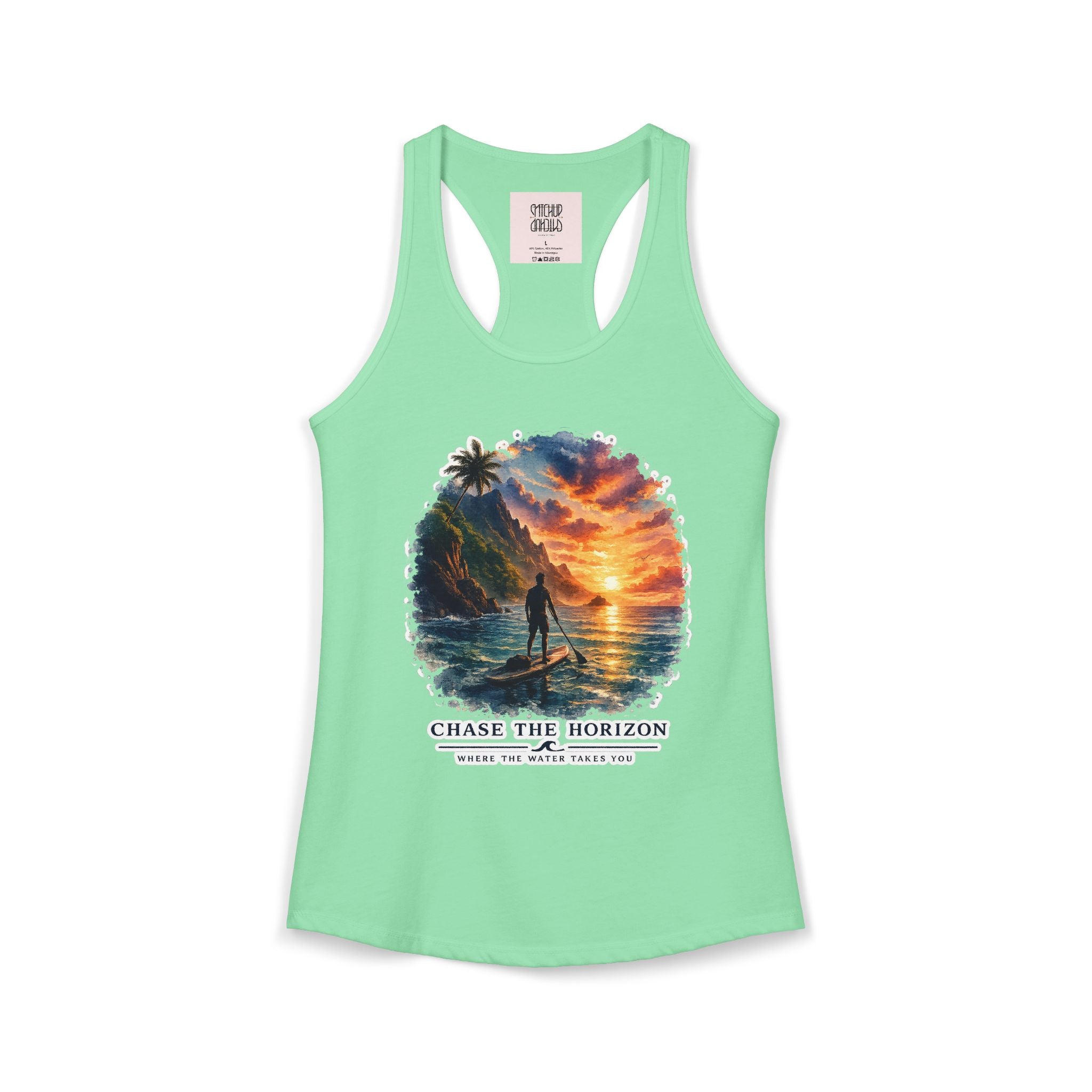 Chase The Horizon - Coastal Sunset Racerback Tank Top