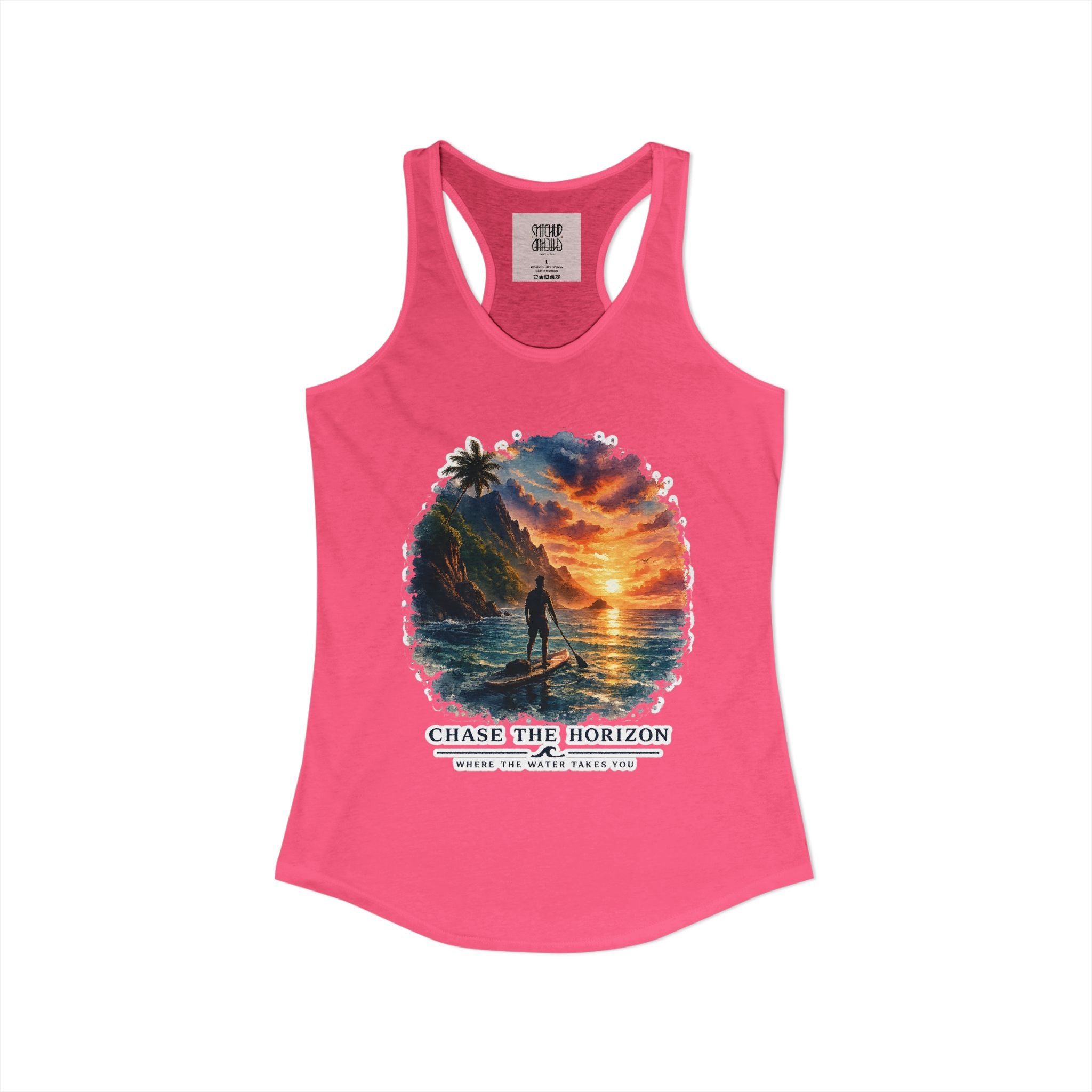 Chase The Horizon - Coastal Sunset Racerback Tank Top